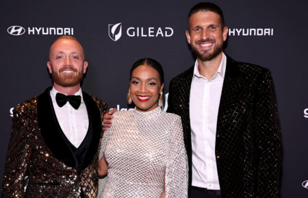 Keith Bynum, Shea Hicks-Whitfield and Evan Thomas attend the 35th Annual GLAAD Media Awards