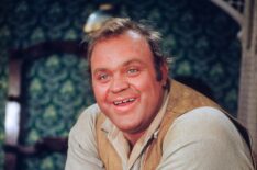Dan Blocker on the set of Bonanza - Season 1