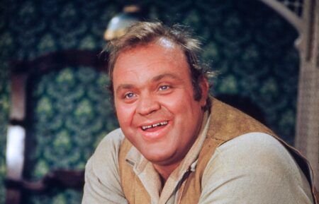 Dan Blocker on the set of Bonanza - Season 1