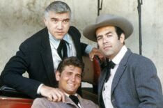 Lorne Greene, Michael Landon, Pernell Roberts in Bonanza