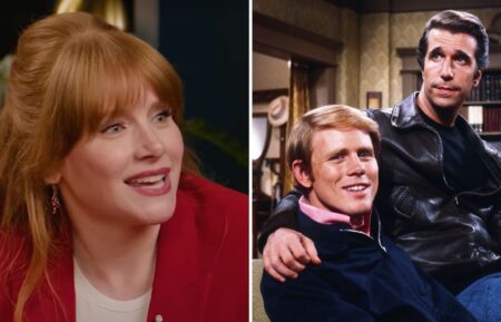 Bryce Dallas Howard and Ron Howard and Henry Winkler