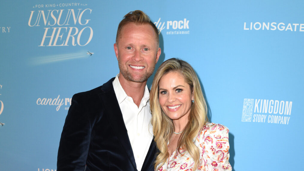 Valeri Bure and Candace Cameron Bure attend the 'Unsung Hero' friends and family screening on April 02, 2024 in Santa Monica, California.
