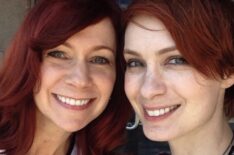 Carrie Preston and Felicia Day pose for a selfie in an Instagram post on Day's account.