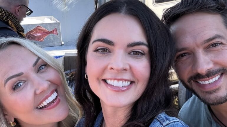 Emilie Ullerup, Katie Lee Biegel and Michael Rady of 'Catch of the Day'