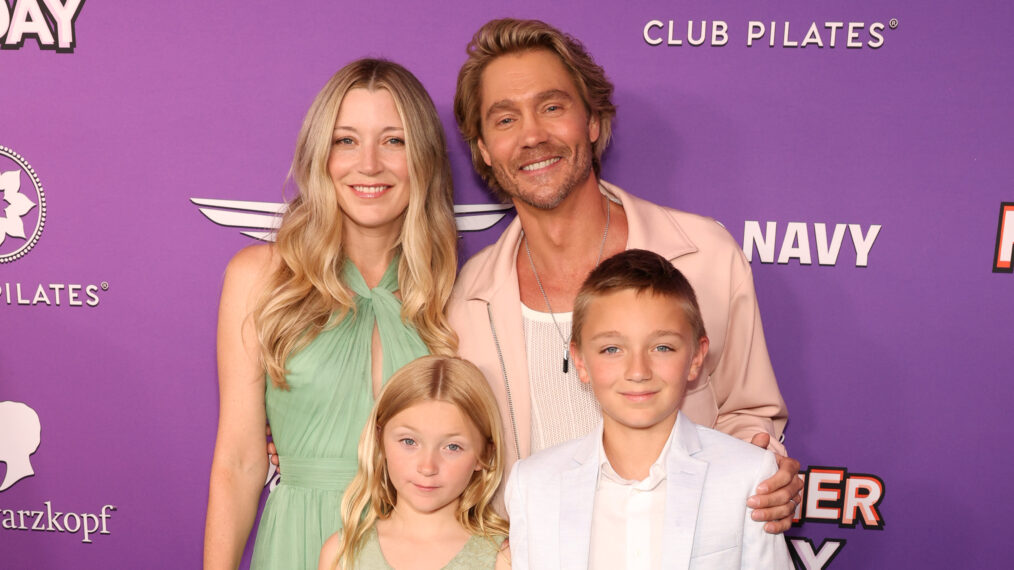 Sarah Roemer and Chad Michael Murray with family attend the Freakier Friday Los Angeles Premiere at El Capitan Theatre in Los Angeles, California