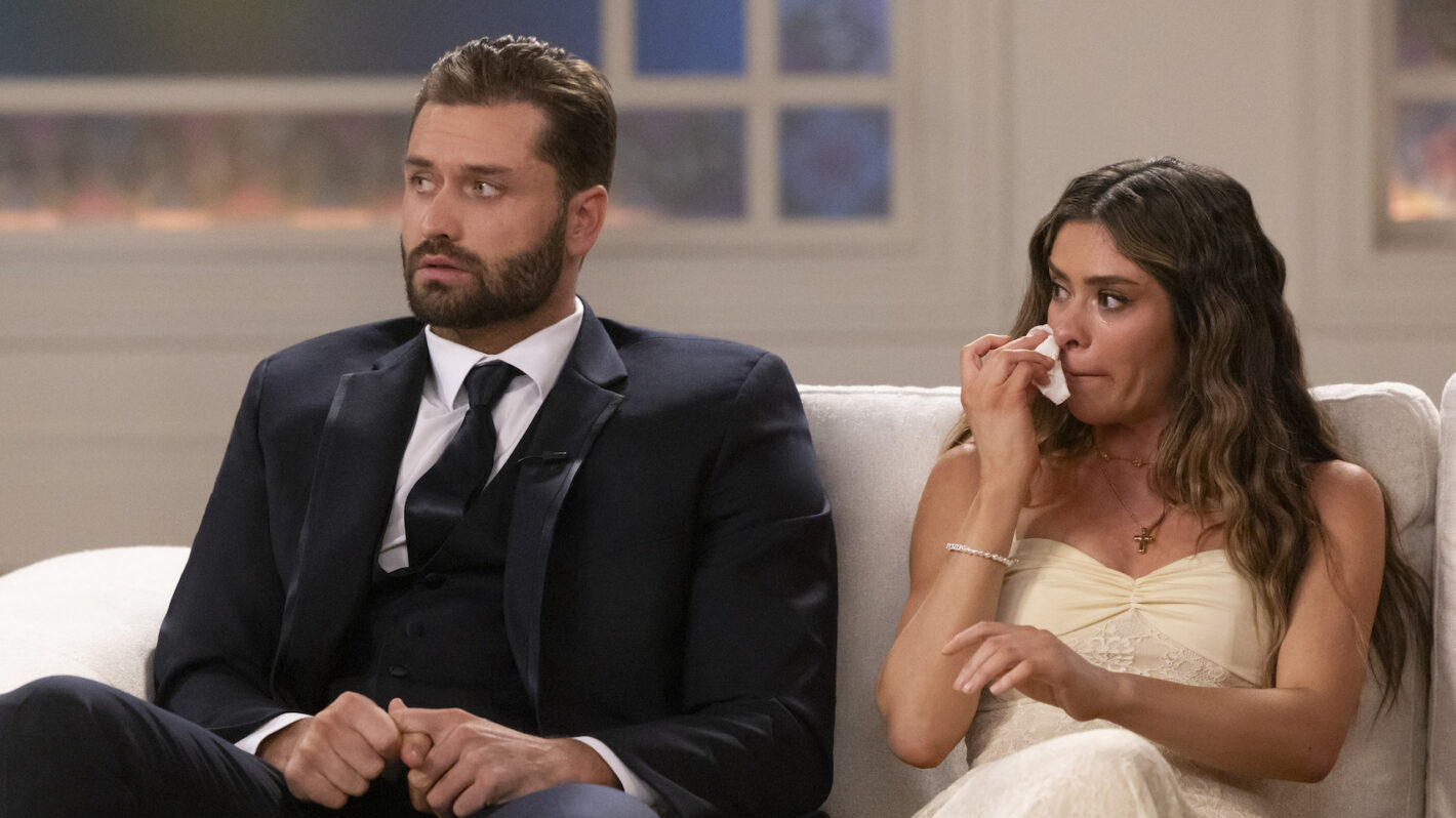 Dakota Mortensen and Taylor Frankie Paul in 'The Secret Lives of Mormon Wives' reunion