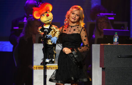 Darci Lynne performs at the 2018 So the World May Hear Awards