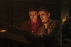 Jayden Revri as Charles Rowland and George Rexstrew as Edwin Payne in episode 8 of Dead Boy Detectives