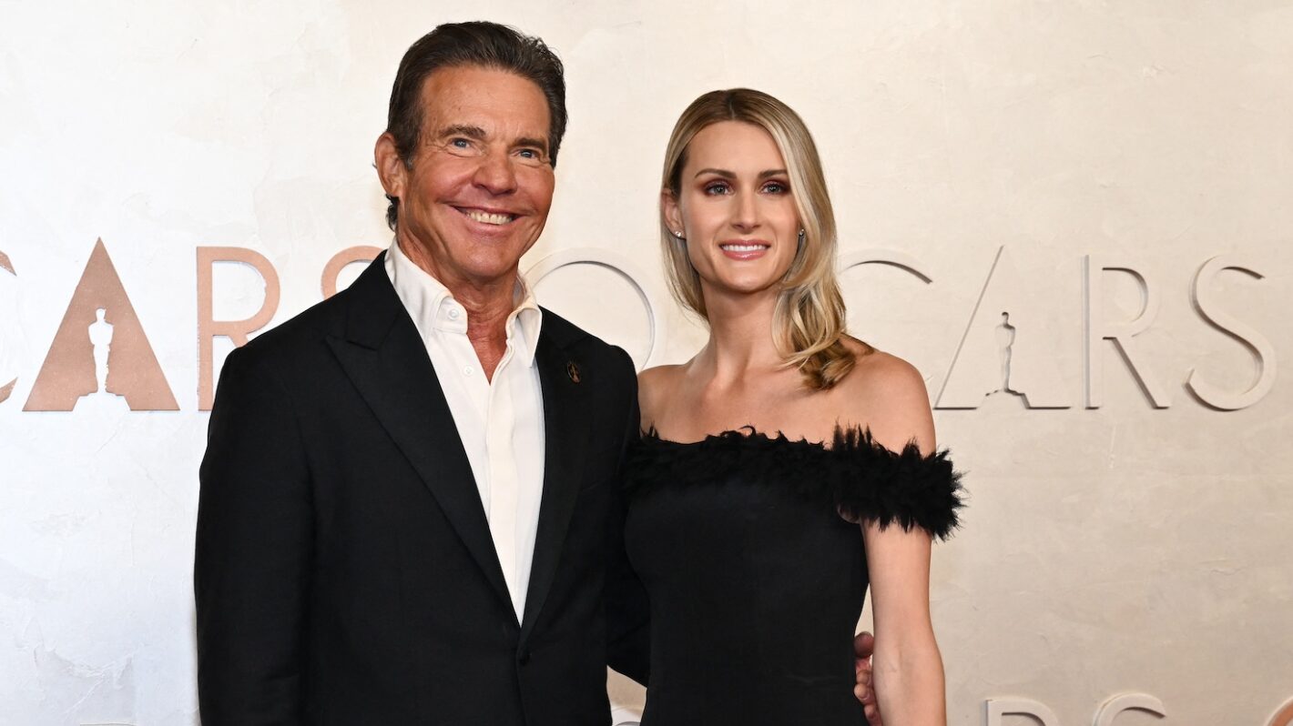 US actor Dennis Quaid and his wife Laura Savoie attend the 97th Annual Academy Awards at the Dolby Theatre in Hollywood, California on March 2, 2025