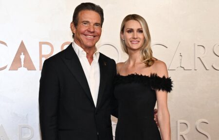 US actor Dennis Quaid and his wife Laura Savoie attend the 97th Annual Academy Awards at the Dolby Theatre in Hollywood, California on March 2, 2025