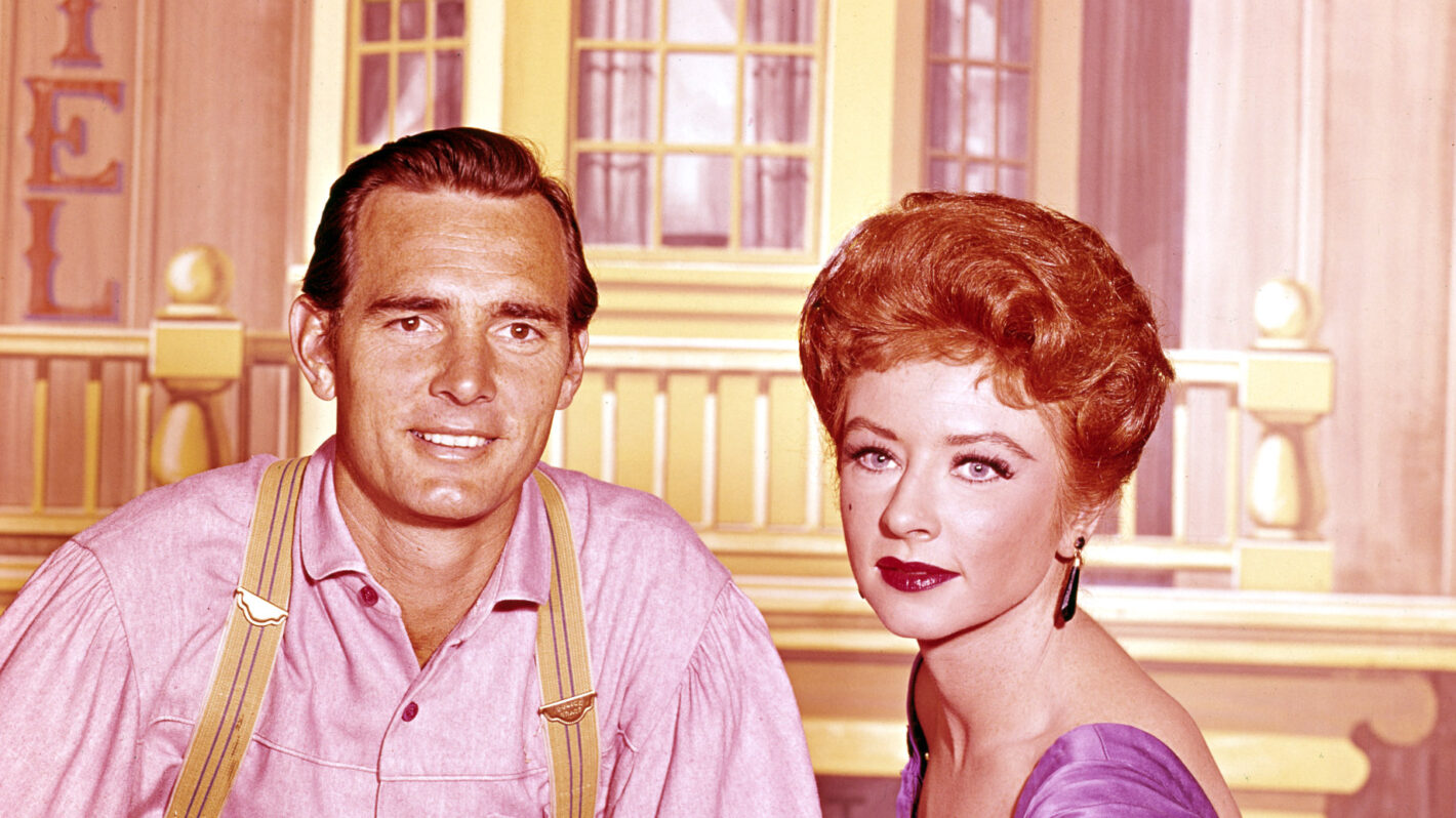 Dennis Weaver and Amanda Blake in Gunsmoke