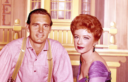 Dennis Weaver and Amanda Blake in Gunsmoke