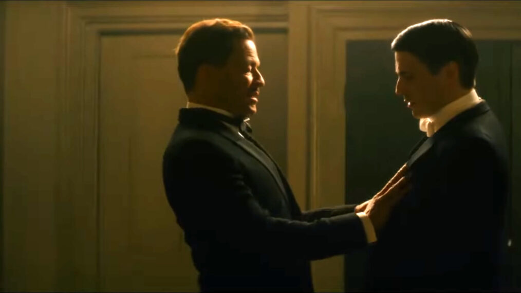 Dominic West as Guy Dexter and Robert James-Collier as Thomas Barrow in 'Downton Abbey: A New Era'
