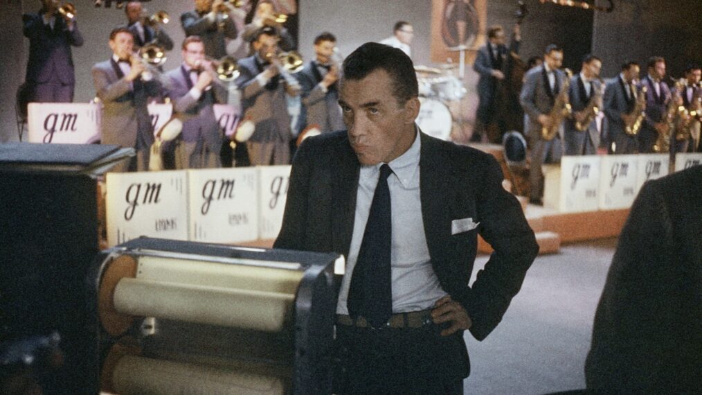 Ed Sullivan behind the scenes of 'The Ed Sullivan Show'