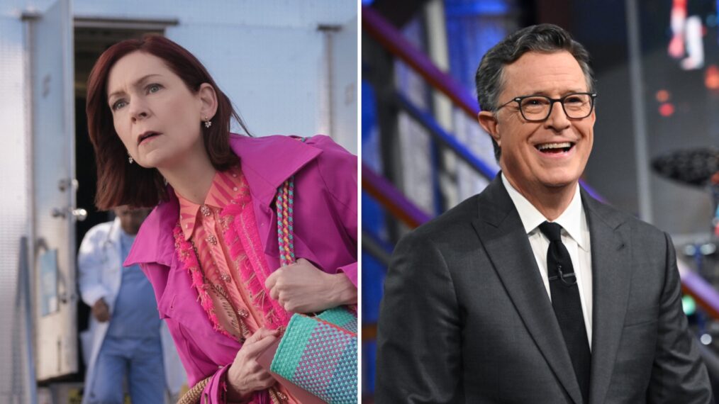 Carrie Preston in 'Elsbeth' Season 2; Stephen Colbert on 'The Late Show'