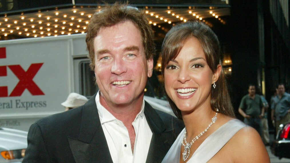 Actor John Callahan and his wife actress Eva La Rue Callahan arrive at the National 2003 Gracie Allen Awards at The New York Hilton June 26, 2003 in New York City.