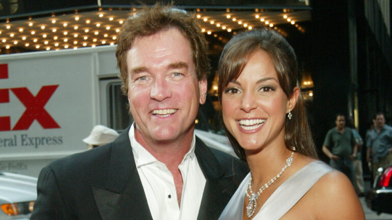 Actor John Callahan and his wife actress Eva La Rue Callahan arrive at the National 2003 Gracie Allen Awards at The New York Hilton June 26, 2003 in New York City.