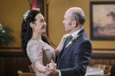 Loretta Walsh, Hrothgar Mathews as Florence and Ned in 'When Calls the Heart' Season 8