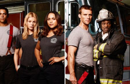 Former 'Chicago Fire' cast members Charlie Barnett, Lauren German, Monica Raymund, Jesse Spencer, Eamonn Walker