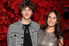 Gavin Casalegno and Cheyanne King attend the Christian Siriano Fall/Winter 2025 runway show at Chelsea Industrial on February 06, 2025 in New York City.
