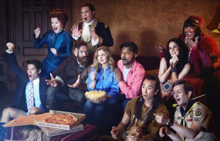 Asher Grodman, Rebecca Wisocky, Brandon Scott Jones, Devan Chandler Long, Rose McIver, Utkarsh Ambudkar, Roman Zaragoza, Sheila Carrasco, Danielle Pinnock, and Richie Moriarty for 'Ghosts' Season 5