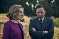 Melissa Johns as Jennifer Scott, Bradley Hall as Larry Peters in Grantchester