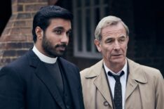 Rishi Nair as Alphy Kottaram, Robson Green as Geordie Keating in Grantchester