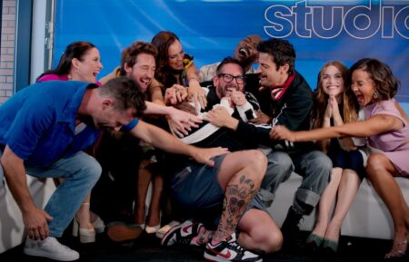 Luke Macfarlane, Chyler Leigh, Will Kemp, Erin Cahill, B.J. Britt, Tyler Hynes, Holland Roden, Heather Hemmens, and Damian Holbrook at San Diego Comic-Con
