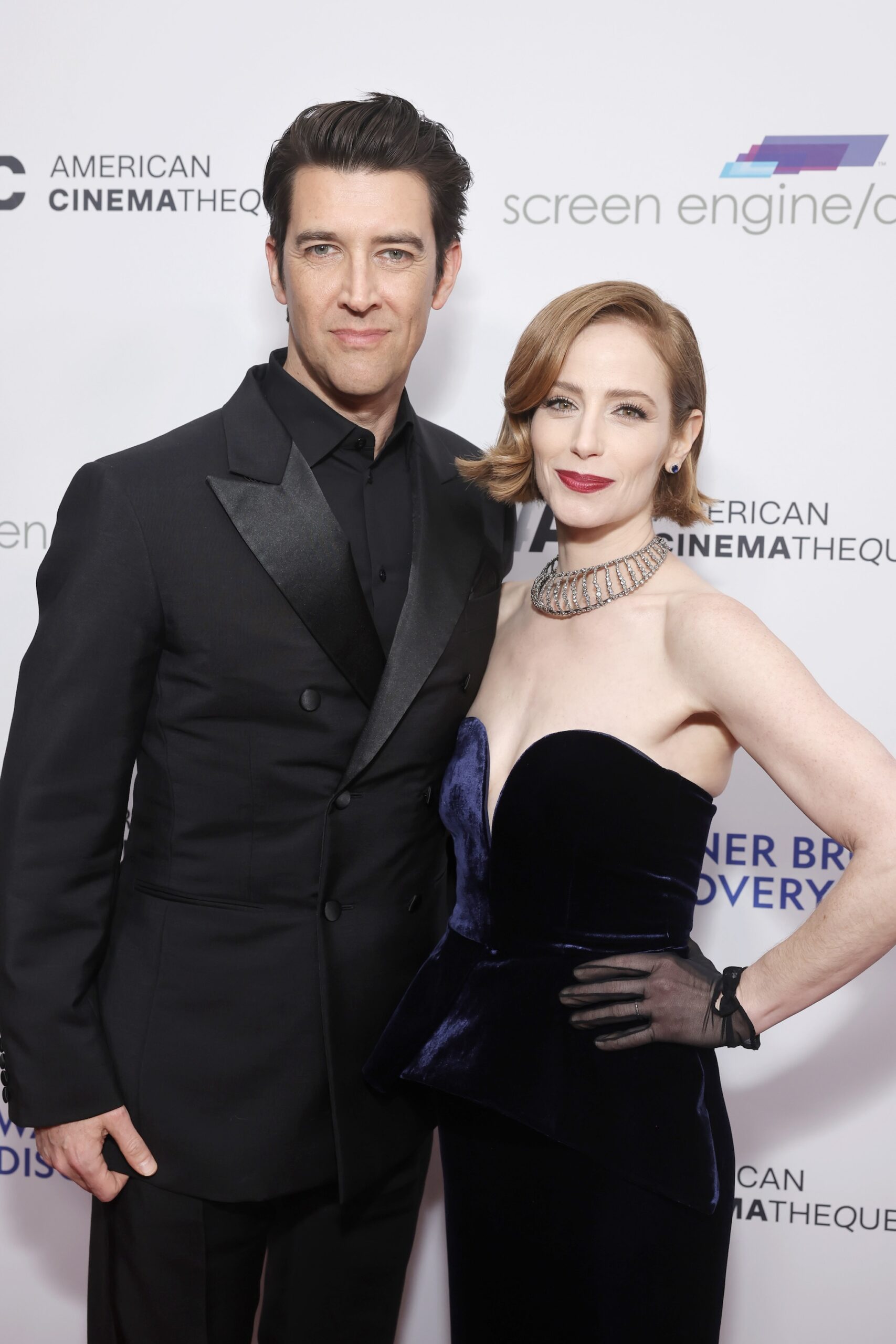 Guy Nattiv and Jaime Ray Newman attend the 37th Annual American Cinematheque Awards at The Beverly Hilton on February 15, 2024 in Beverly Hills, California.