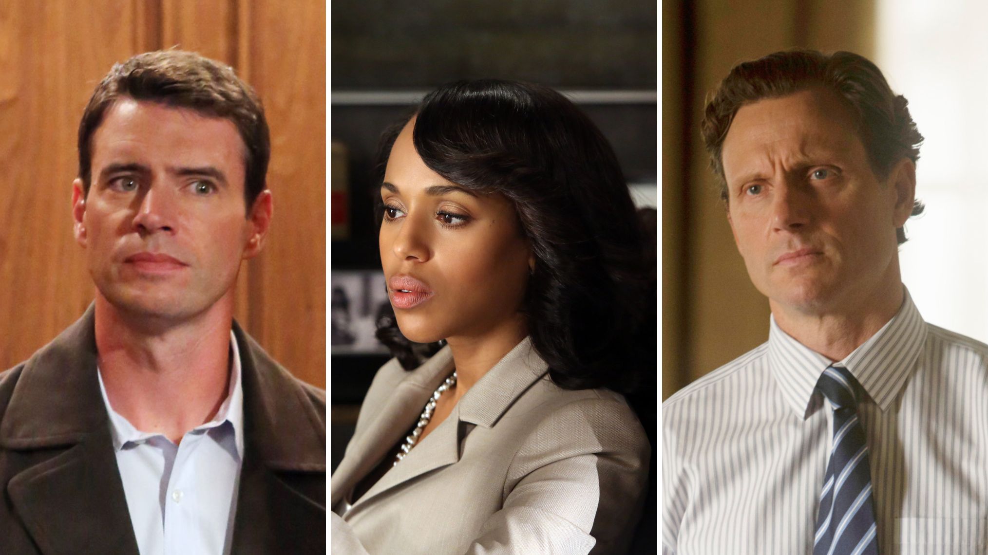 Scott Foley as Jake, Kerry Washington as Olivia, and Tony Goldwyn as Fitz on 'Scandal'