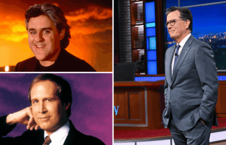 Jay Leno, Chevy Chase, Stephen Colbert
