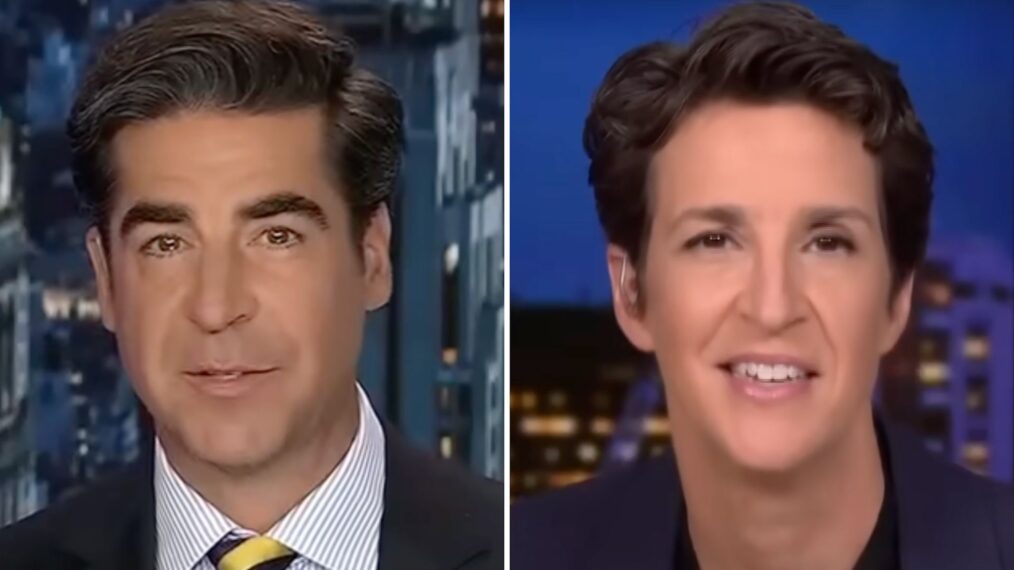 Jesse Watters and Rachel Maddow