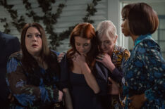 Brooke Elliott as Dana Sue Sullivan, JoAnna Garcia Swisher as Maddie Townsend, Caroline Lagerfelt as Paula Vreeland and Heather Headley as Helen Decatur in episode 404 of Sweet Magnolias