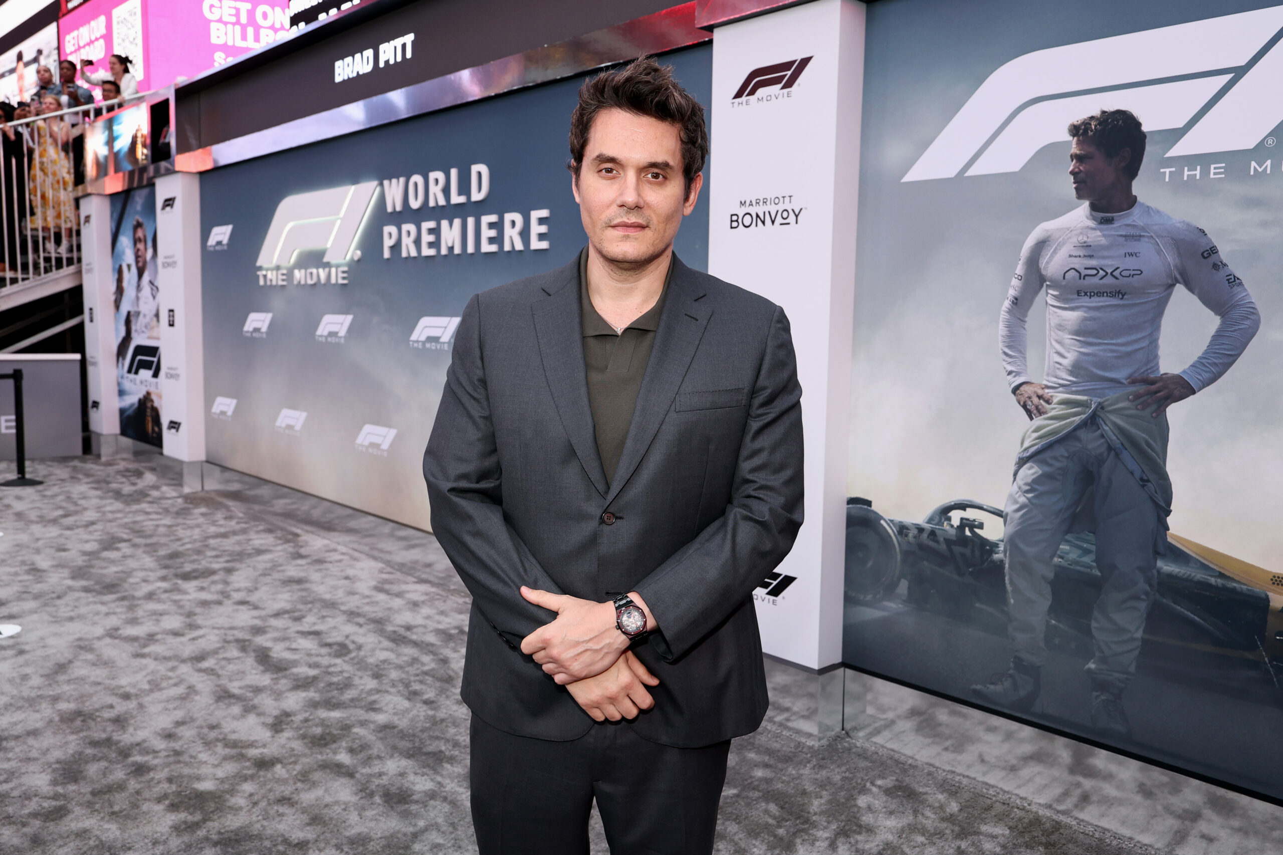 John Mayer attends the World Premiere of F1® The Movie in Times Square on June 16, 2025
