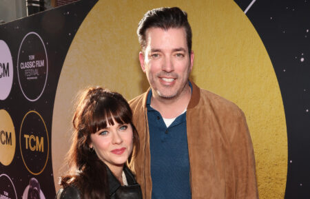 Zooey Deschanel and Jonathan Scott attend the 2025 TCM Classic Film Festival Opening Night
