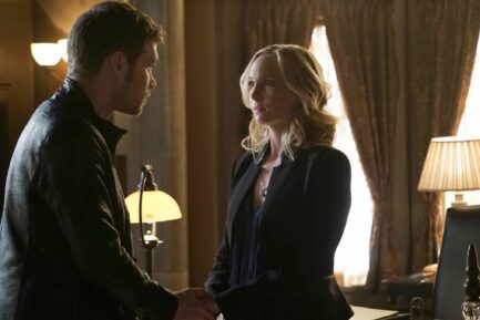 Joseph Morgan as Klaus and Candice King as Caroline in 'The Originals'