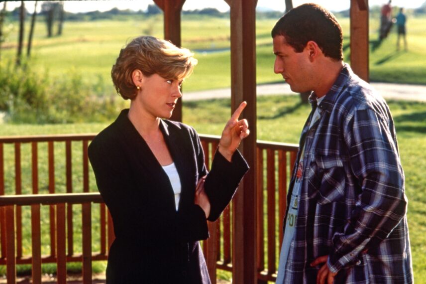 Julie Bowen, Adam Sandler in 'Happy Gilmore'