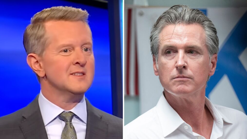 Ken Jennings and Gavin Newsom