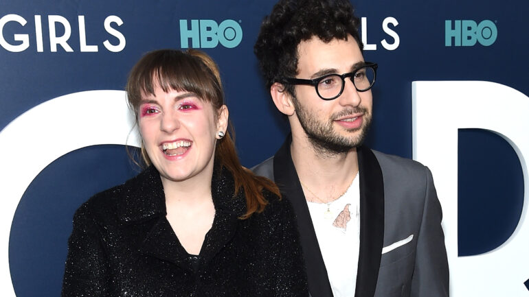Jack Antonoff and Lena Dunham attend The New York Premiere Of The Sixth & Final Season Of "Girls"