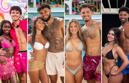 Nic Vansteenberghe and Olandria Carthen, Amaya Espinal and Bryan Arenales, Iris Kendall and Pepe Garcia, Huda Mustafa and Chris Seeley of 'Love Island USA' Season 7