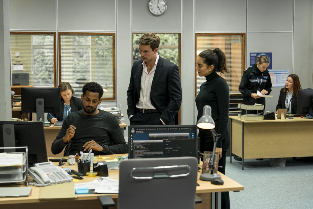 Michael Workéyè (Tony Bekele), Leo Suter (DI Thomas Lynley) and Sofia Barclay (DS Barbara Havers) — 'Lynley'