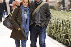 Tim Daly and Tea Leoni on the set of 'Madam Secretary'