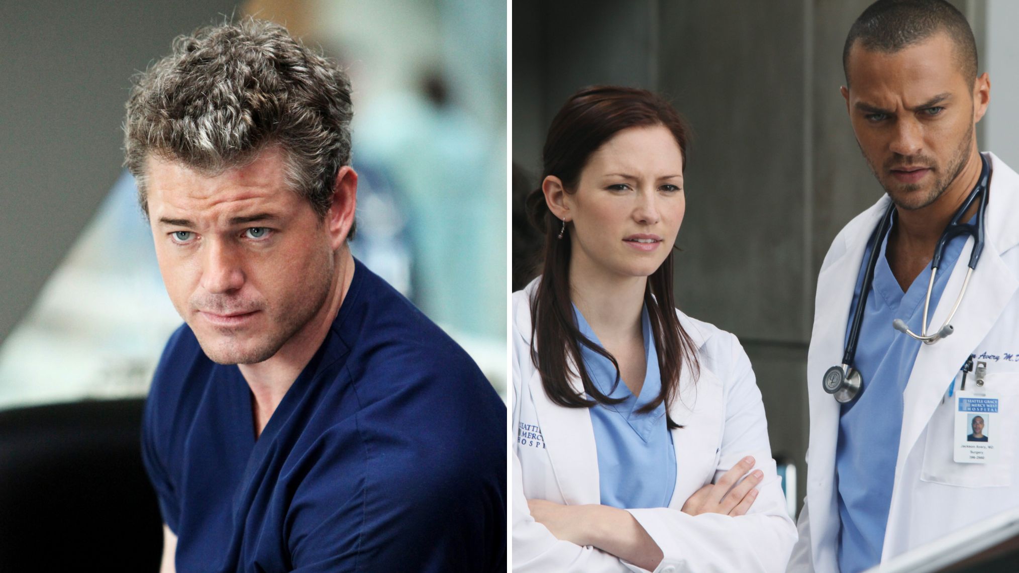 Eric Dane as Mark Sloan; Chyler Leigh and Jesse Williams as Lexie and Jackson on 'Grey's Anatomy'