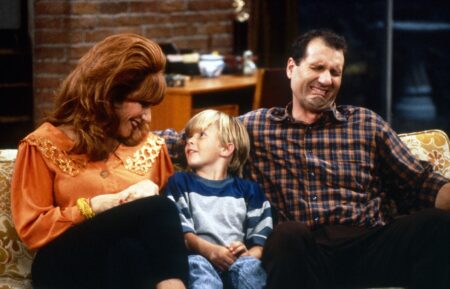 MARRIED...WITH CHILDREN, from left: Katey Sagal, Shane Sweet, Ed O'Neill, 'Magnificent Seven', season 7, ep. 1, aired 9/13/1992, 1987-1997, TM and © copyright