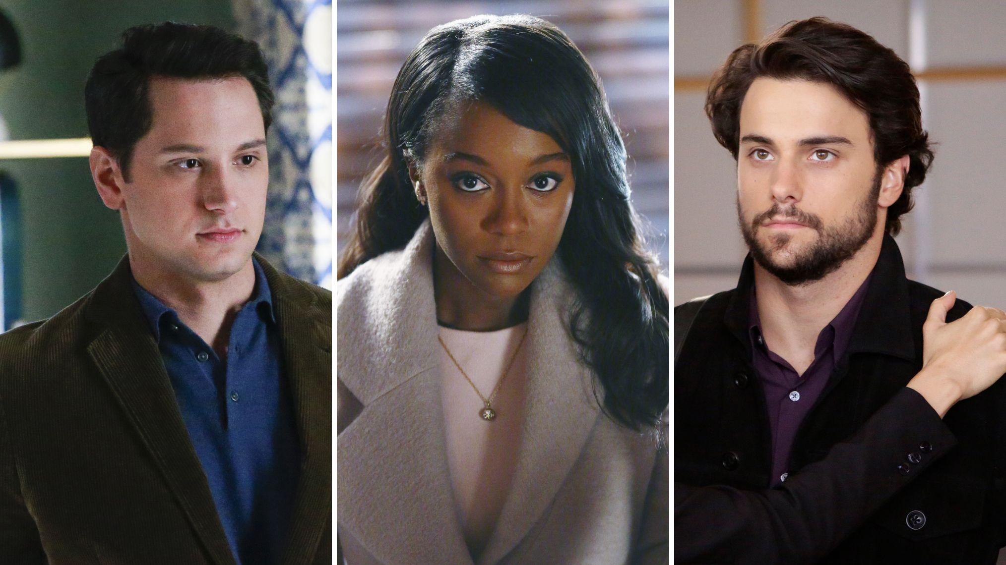 Matt McGorry as Asher; Aja Naomi King as Michaela; Jack Falahee as Connor on 'How to Get Away With Murder'