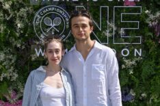 Micaela Diamond and Ben Ahlers in the AELTC's Parkside Suite in No.1 Court at The Championships 2025. Held at All England Lawn Tennis and Croquet Club, Wimbledon. Day 3, on July 02, 2025 in London, England.