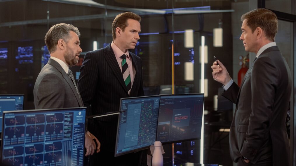 Julian Ovenden as Jonah, James D'Arcy as Henry and Michael Weatherly as Tony Dinozzo — 'NCIS: Tony & Ziva'