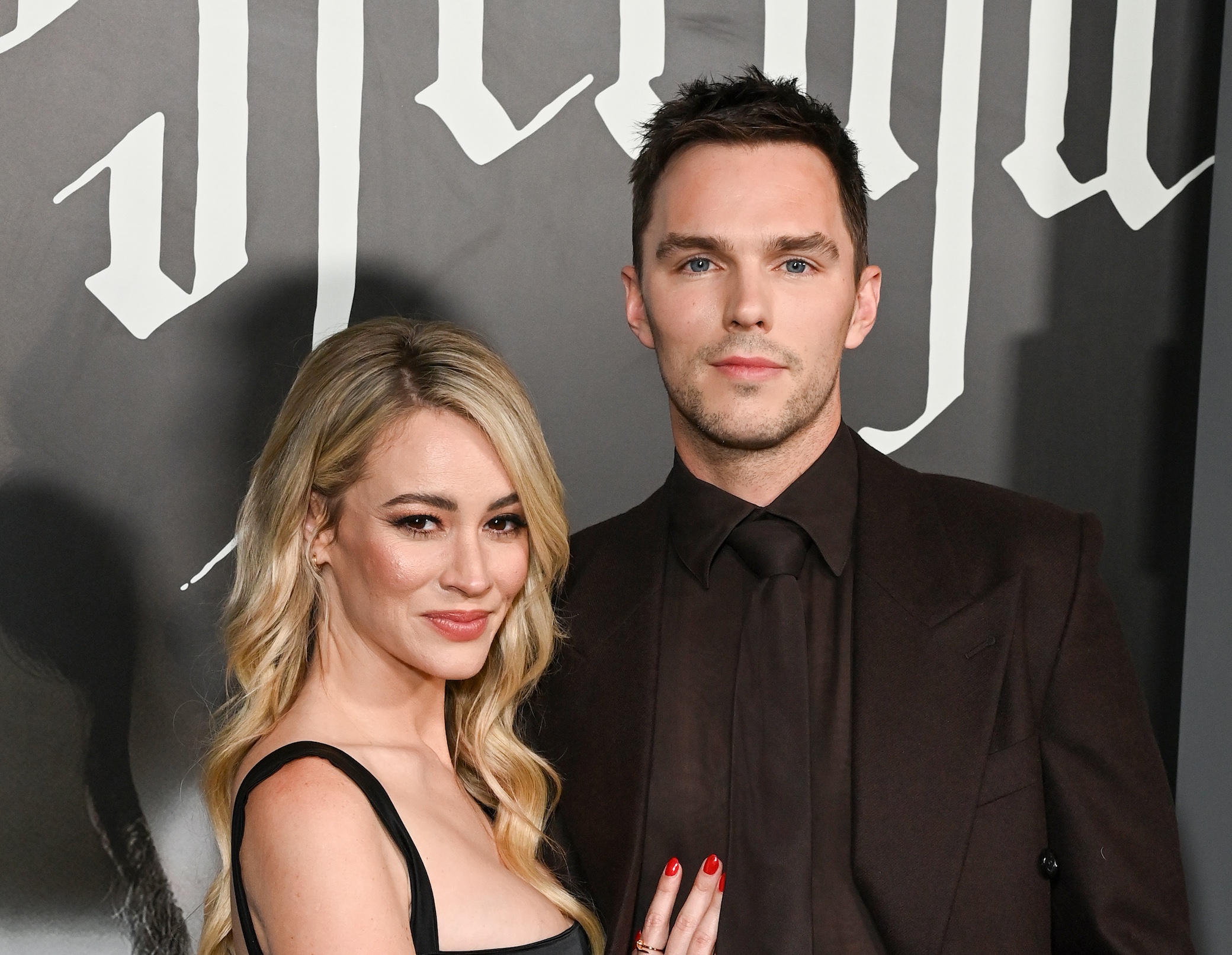 Bryana Holly and Nicholas Hoult attend the Los Angeles premiere of Focus Features' 