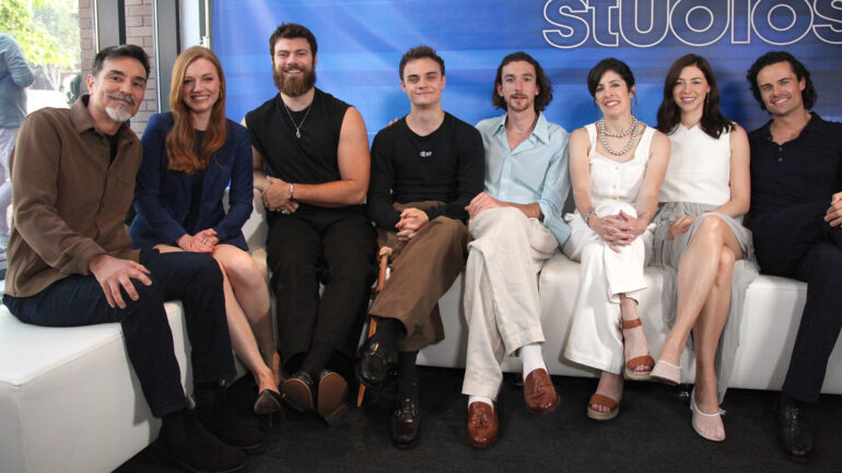 Matthew B. Roberts, Harriet Slater, Sam Retford, Seamus McLean Ross, Rory Alexander, Maril Davis, Hermione Corfield, and Jamie Roy at SDCC 2025