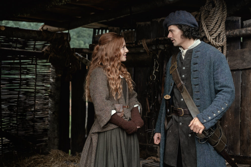 Harriet Slater and Jamie Roy in 'Outlander: Blood of My Blood' Season 1